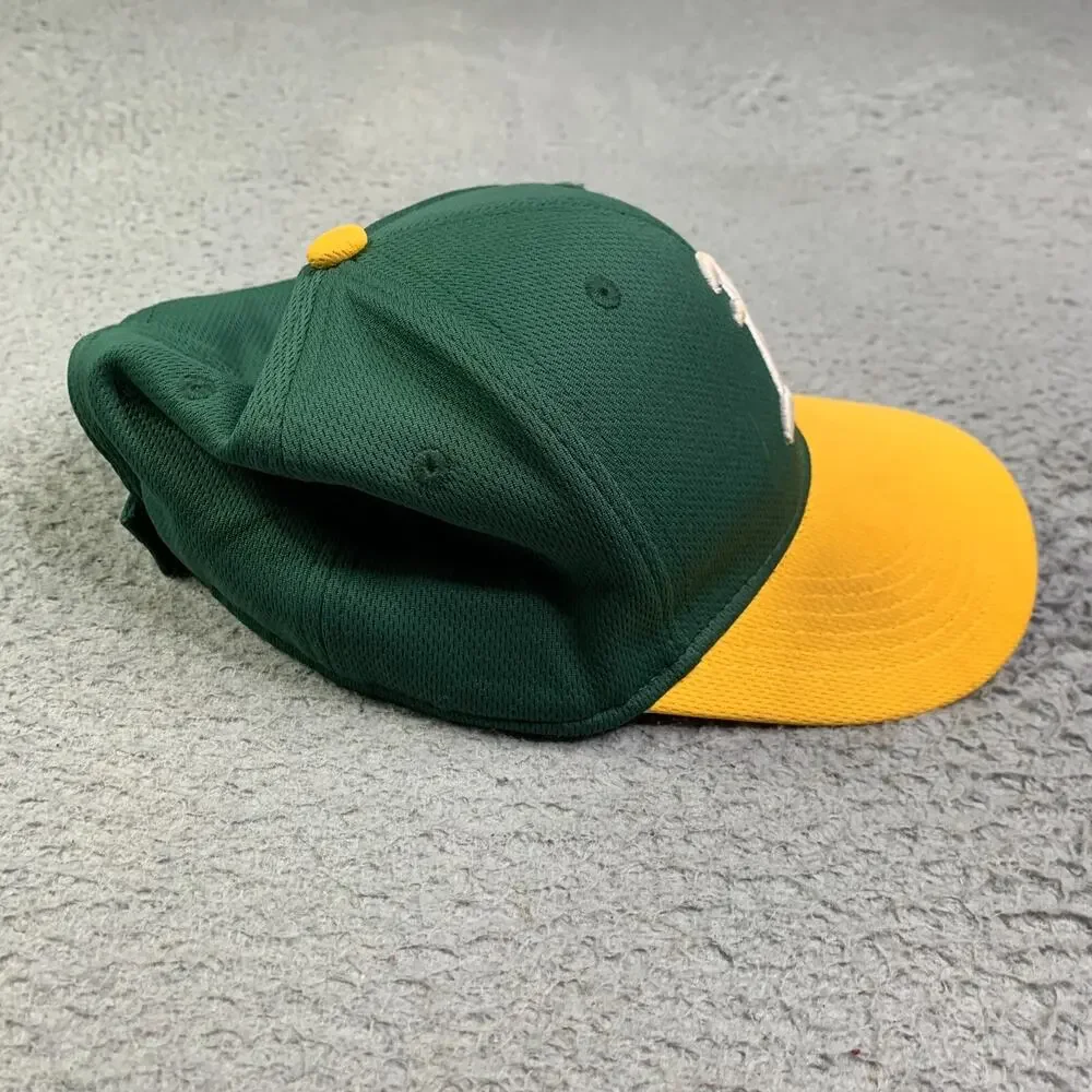 Oakland A's Athletics Baseball Hat Youth Team MLB Strap Back Green Adjustable